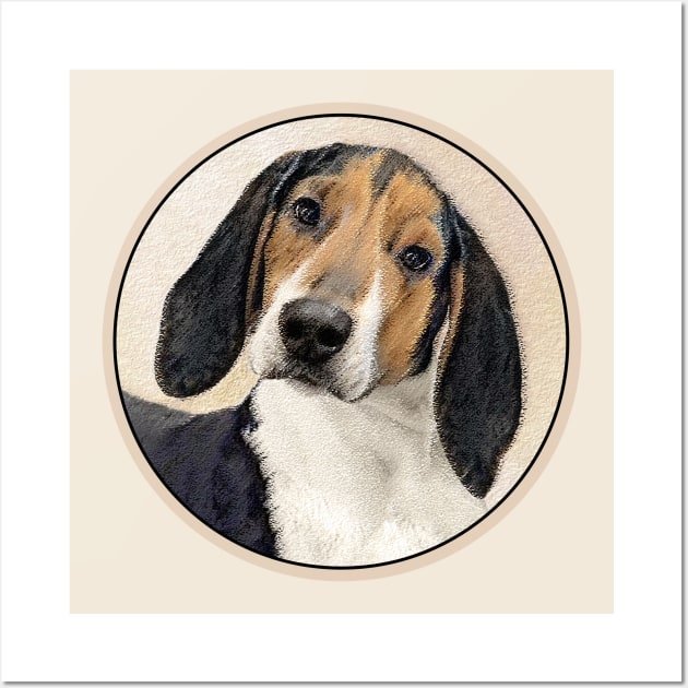 Treeing Walker Coonhound Painting - Original Art Wall Art by Alpen Designs